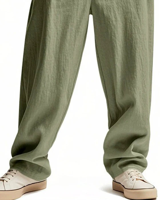 Men’s Casual Drawstring Straight Leg Pants