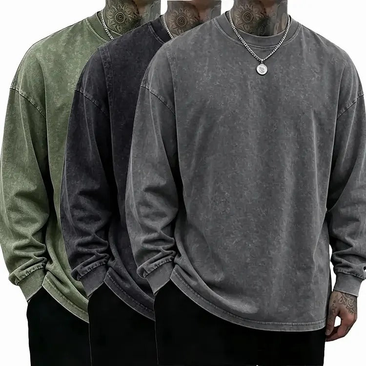 Men's Oversized Washed Casual Shirt