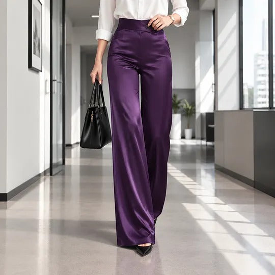 Women's High-Waisted Wide-Leg Pants