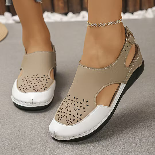 Women's Cutout Slingback Wedge Sandals