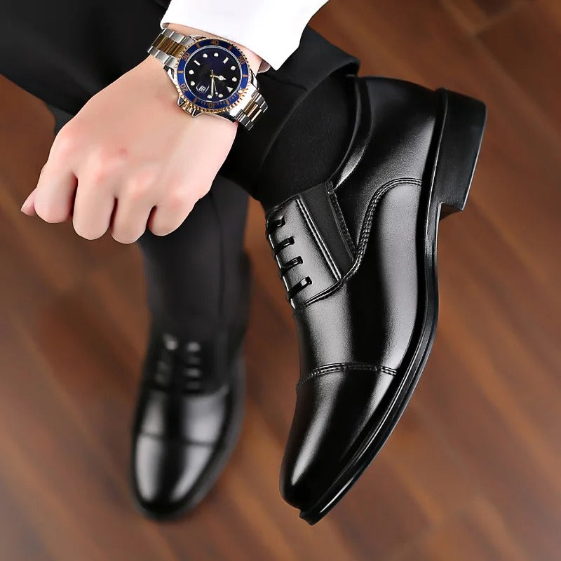 Men's Leather-Look Strap Loafers