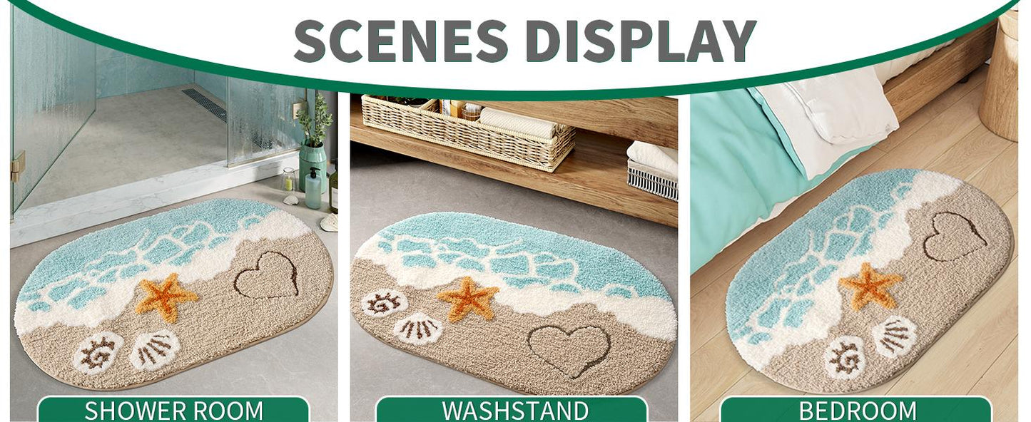 Coastal Beach Bath Mat