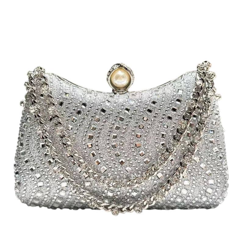 Women’s Pearl Clasp Evening Clutch