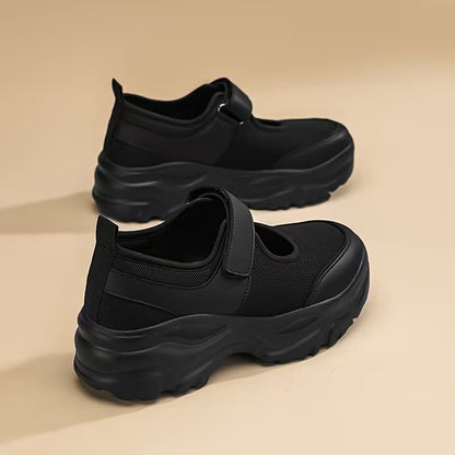 Women’s Black Thick-Sole Mary Jane Flats