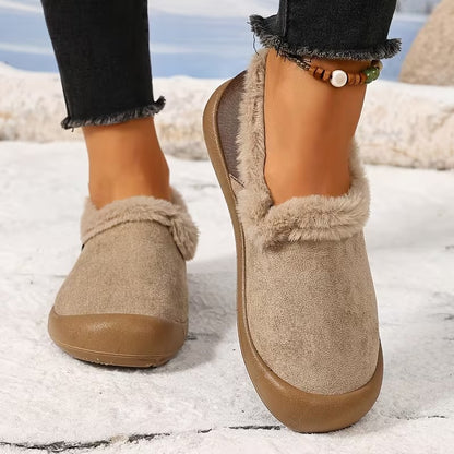 Women's Fuzzy Trim Slip-On Shoes
