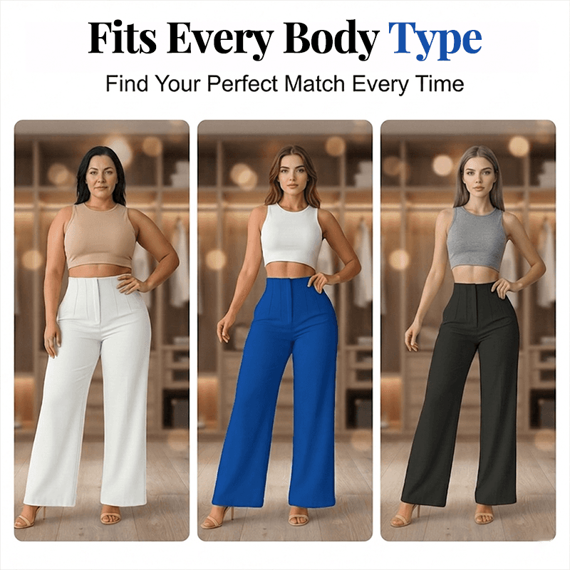 Women's High-Waisted Wide-Leg Pants