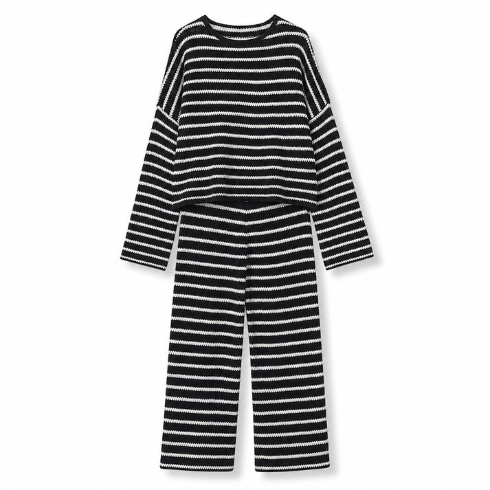 Women's Striped Two-Piece Lounge Set