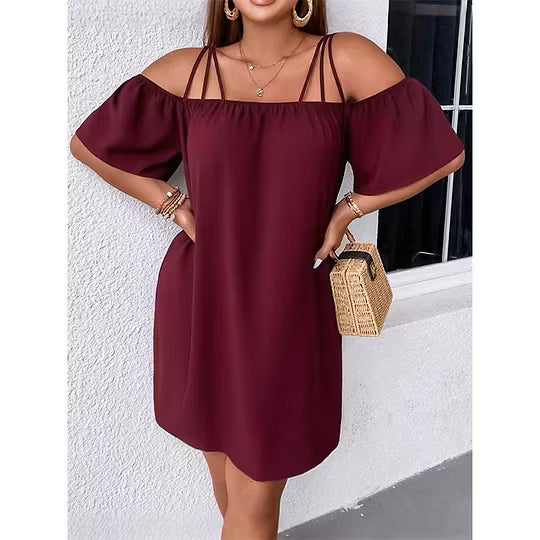 Women's Cold Shoulder Strappy Dress