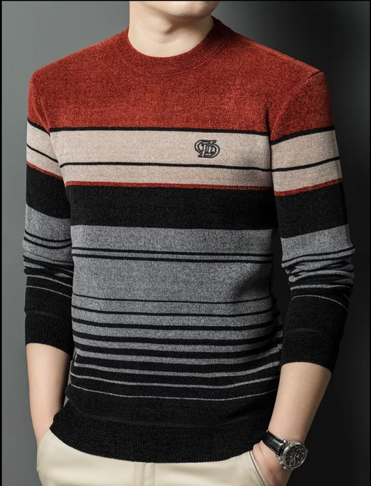 Men’s Striped Knit Sweater