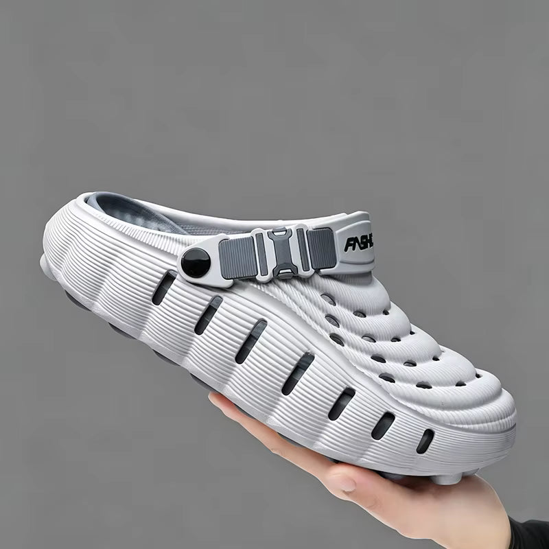 Men's Color-Block Clog Slippers