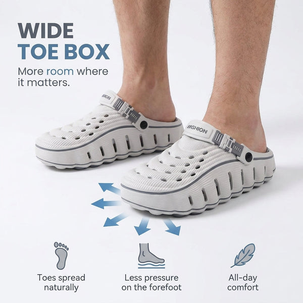Men's Color-Block Clog Slippers
