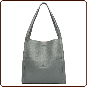 Women's Solid Color Shoulder Tote Bag