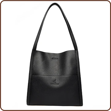 Women's Solid Color Shoulder Tote Bag