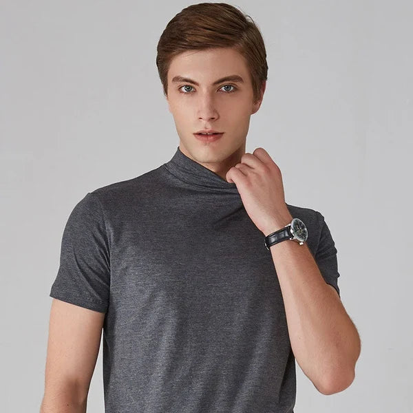 Men’s Fitted High-Neck T-Shirt