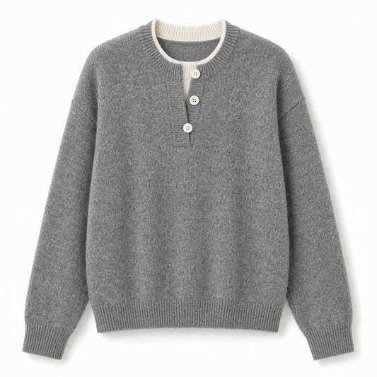 Women's Layered Button-Front Sweater