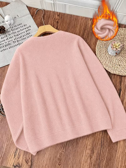 Women’s Ribbed Crew Neck Pullover Sweater