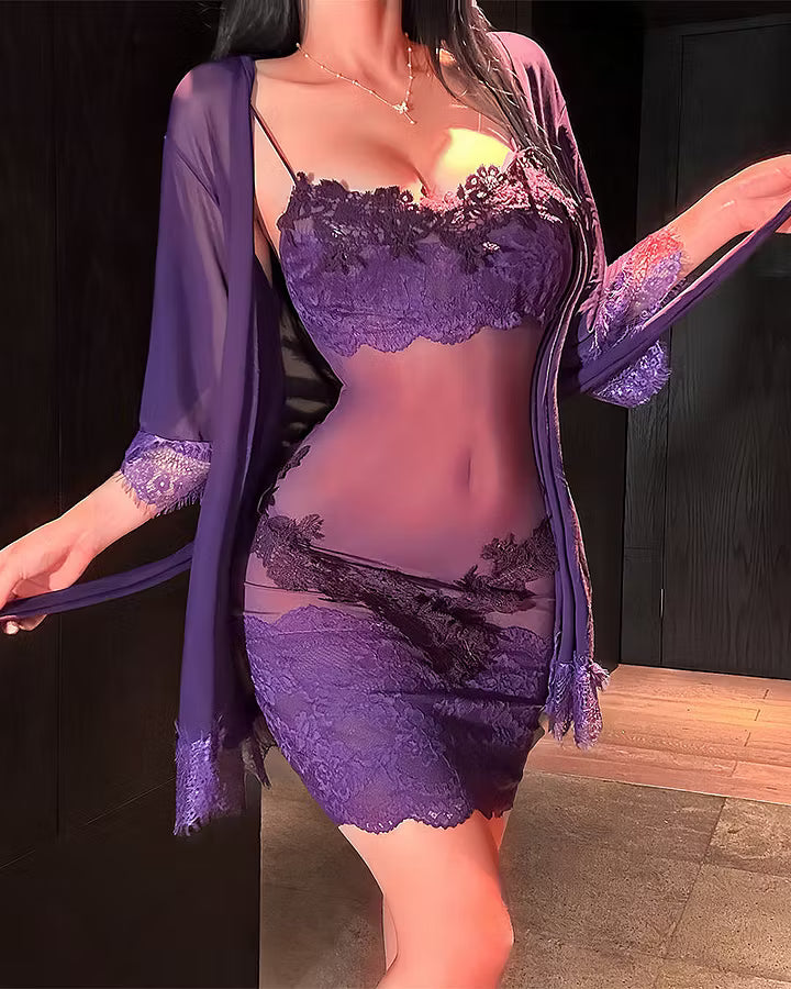 Women's Lace Pajama Set
