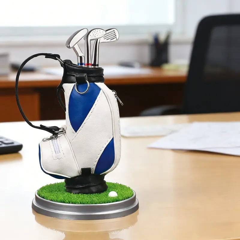 Golf Bag Pen Holder with 3 Pen Set