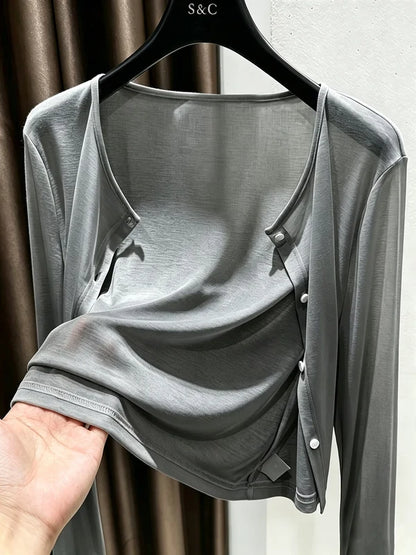 Women's Button-Front Cardigan