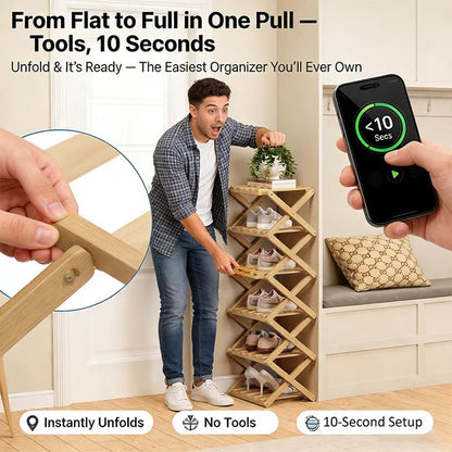 9-Tier Bamboo Storage Rack