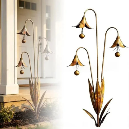Triple Bell Flower Garden Stake