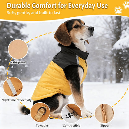 Dog Winter Coat With High Collar
