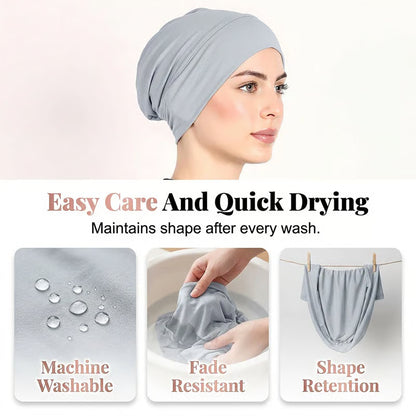 Soft Stretch Turban Cap for Women