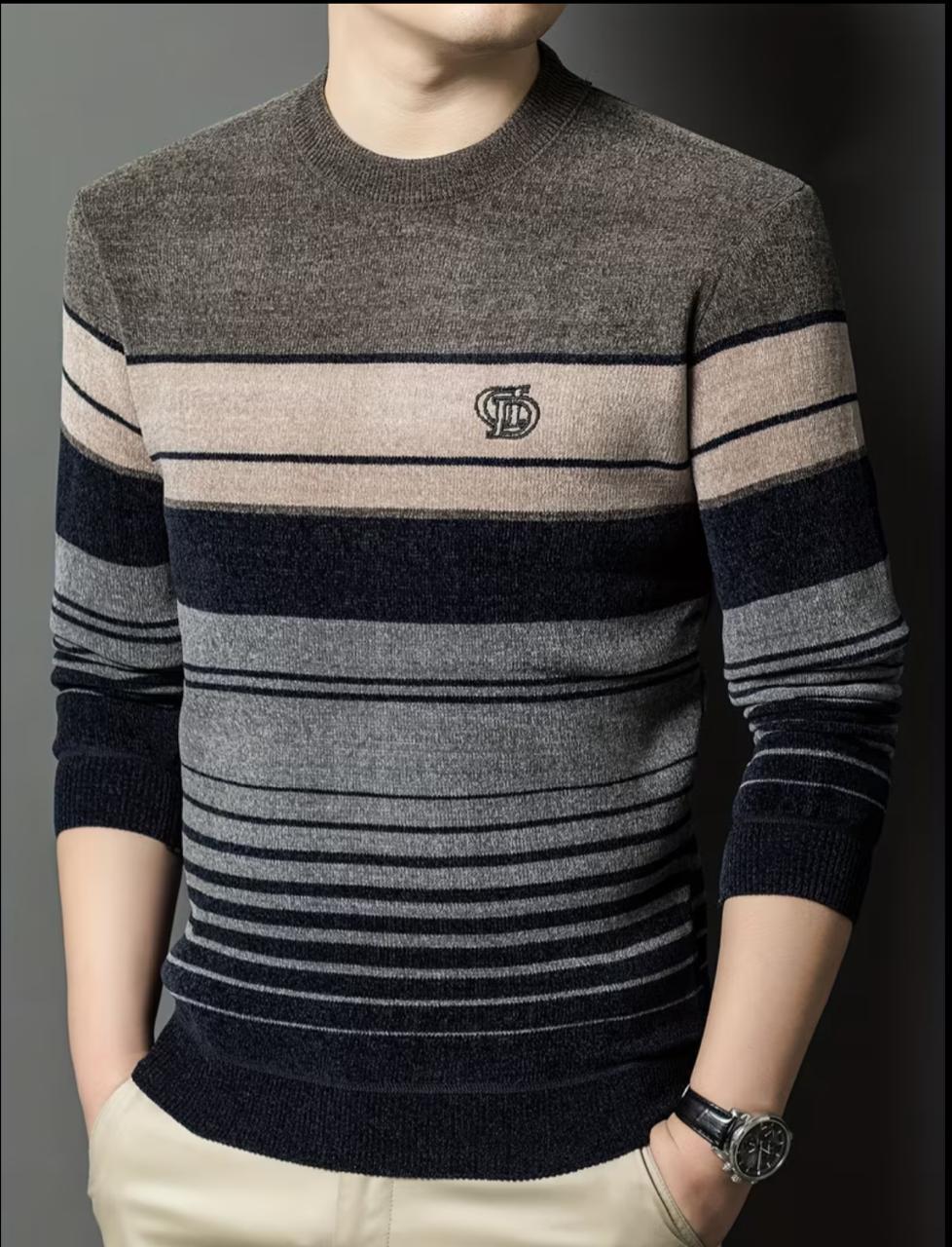 Men’s Striped Knit Sweater