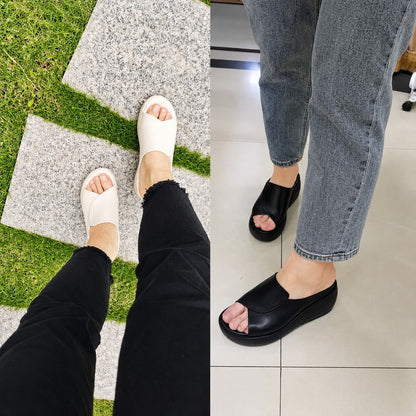 Women's Open-Toe Slip-On Sandals