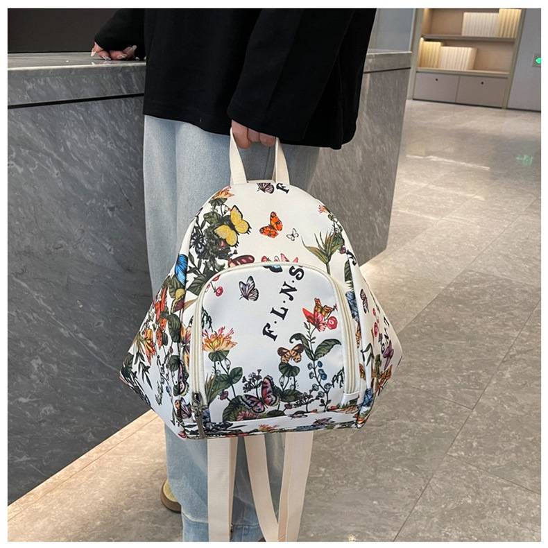 Women's Floral Print Convertible Backpack Bag