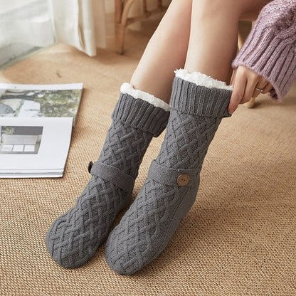 Women's Knitted Indoor Slipper Socks