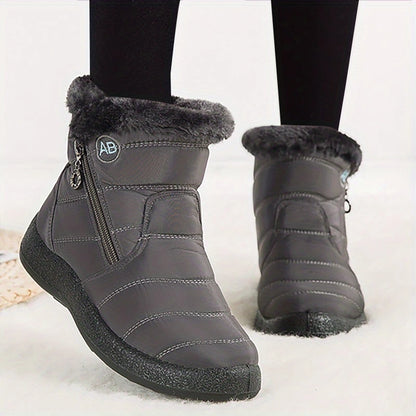 Women's Fuzzy Trim Ankle Boots