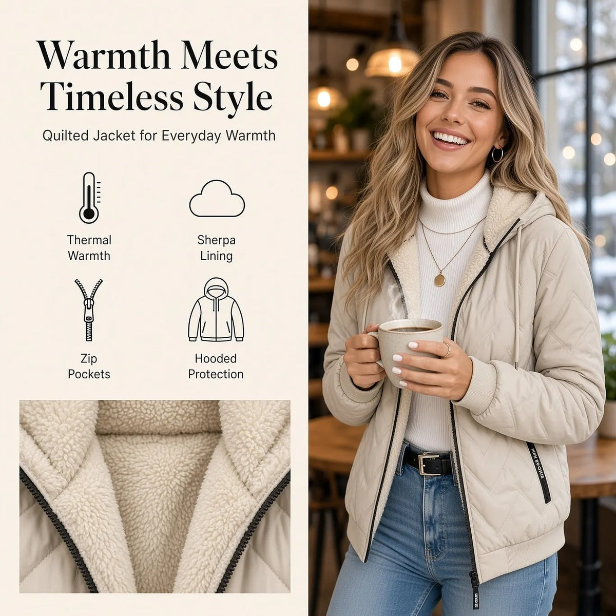 Women's Hooded Quilted Jacket