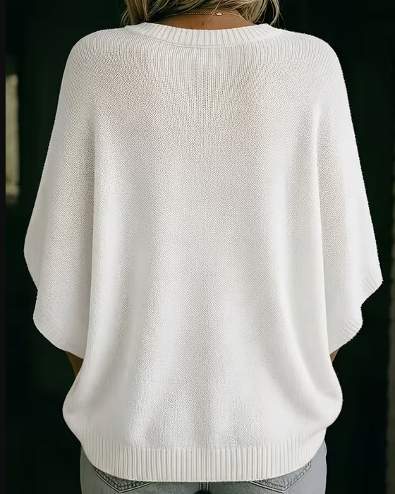 Women's Crew Neck Loose Knit Pullover
