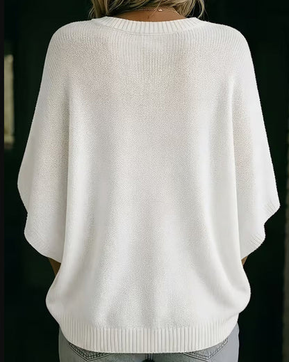 Women's Crew Neck Loose Knit Pullover