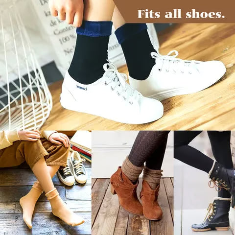 5-Pair Cuffed Socks