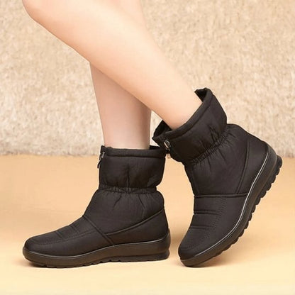 Women's Padded Ankle Boots with Side Zipper