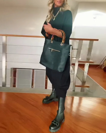 Women's High Neck Loose Dress