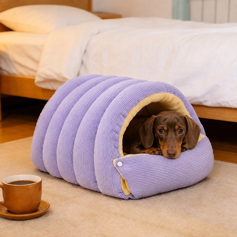Dachshund Covered Cave Bed