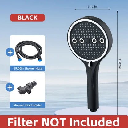 6-Mode High Pressure Shower Head Set