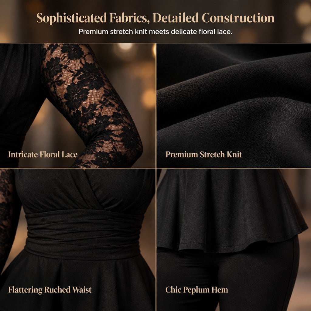 Women's Lace Detail Two-Piece Pants Set