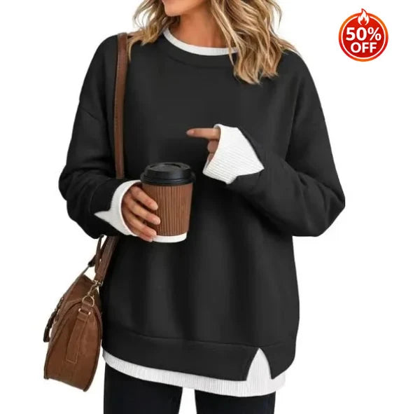 Women’s Layered Look Relaxed Sweatshirt