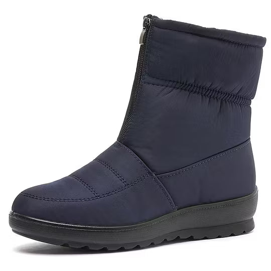 Women's Padded Ankle Boots with Side Zipper