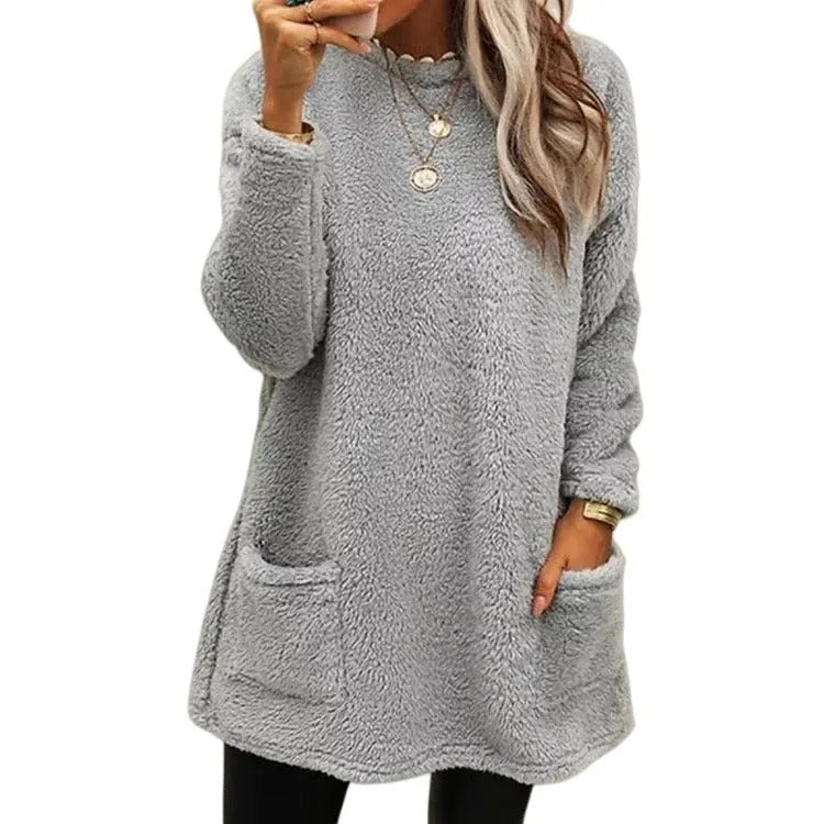 Women's Textured Round Neck Sweater