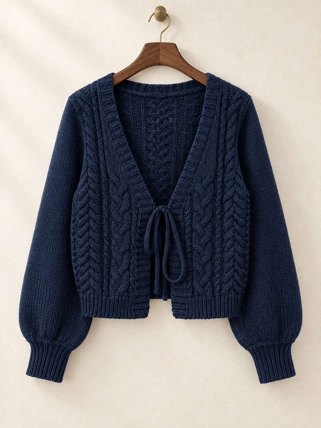 Women's Tie-Front Knit Cardigan