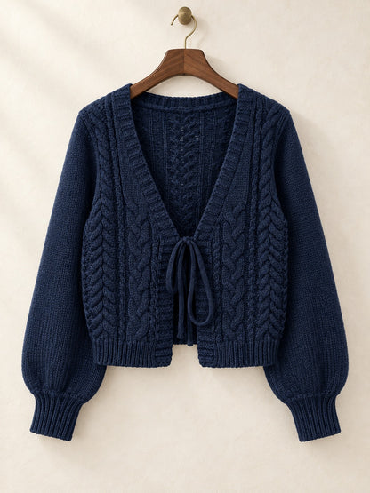 Women's Tie-Front Knit Cardigan