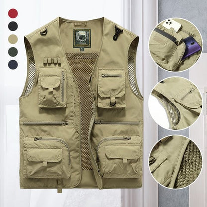 Men’s Lightweight Breathable Multi-Pocket Utility Vest