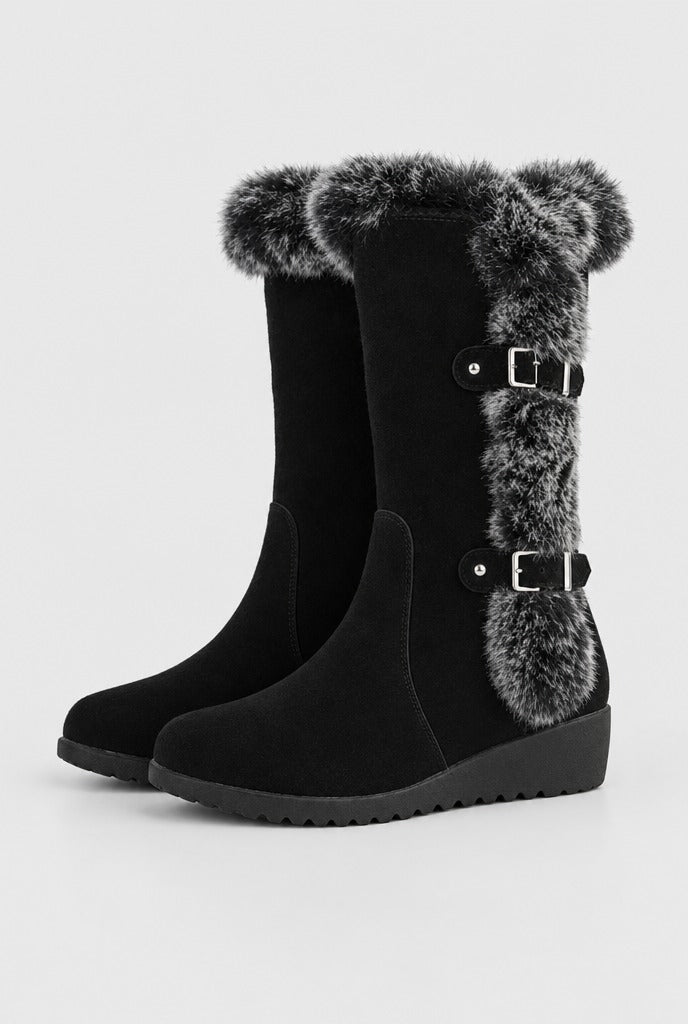 Women's Buckle Detail Winter Boots
