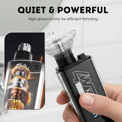 Nose and Ear Hair Trimmer with LED Display