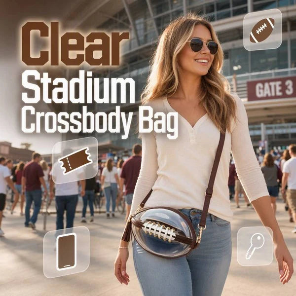 Football-Shaped Crossbody Bag